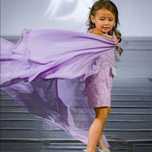 Ashley Lauren kids 4 fashion runway in lavender